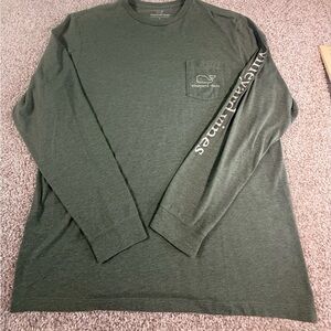 Vineyard Vines heathered green Long Sleeve Graphic Tee – Women Size Large